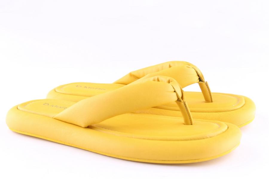 D.moro Shoes Women Leather Slippers For Summer: TAŞ-255 (T) Yellow (Wholesale)