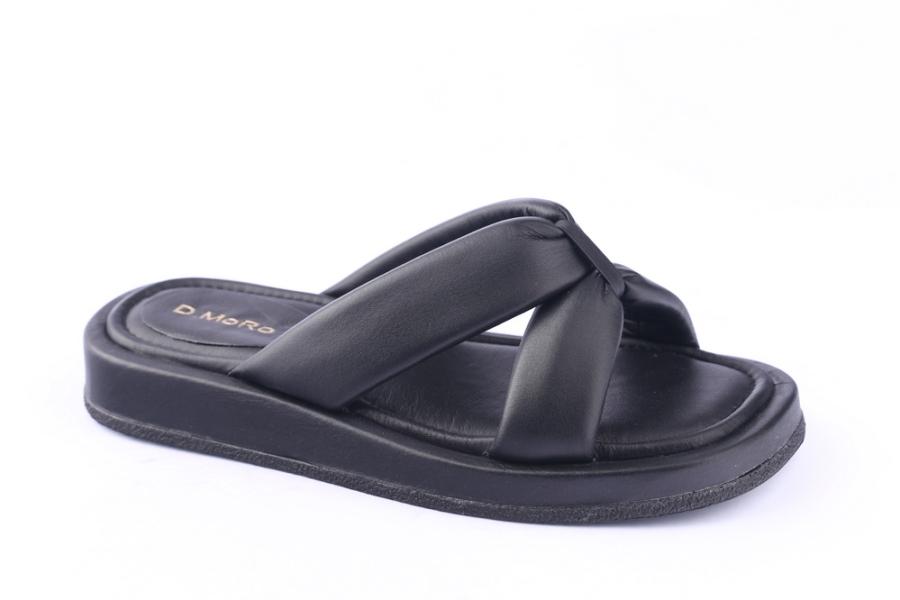 d.moro shoes Women Leather Slippers for summer: TAŞ-273 Black Leather (Wholesale)