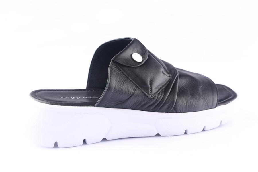D.moro Shoes Women Leather Slippers For Summer: TAŞ-294 Black (Wholesale)