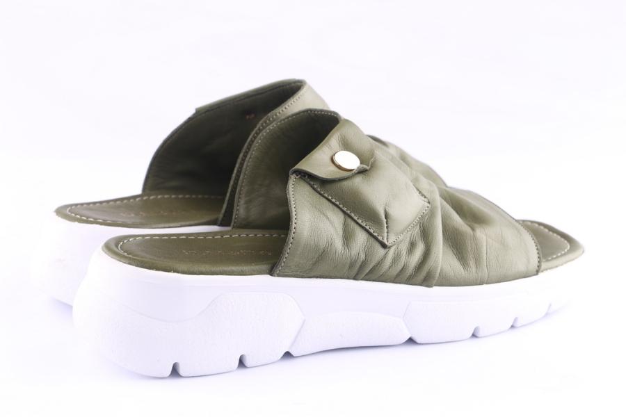 D.moro Shoes Women Leather Slippers For Summer: TAŞ-294 Green (Wholesale)