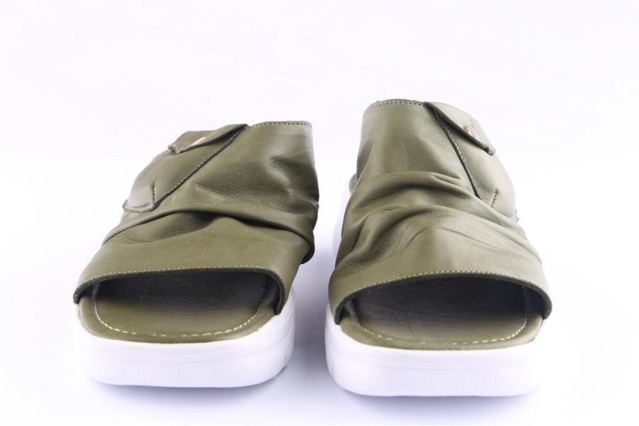 D.moro Shoes Women Leather Slippers For Summer: TAŞ-294 Green (Wholesale)