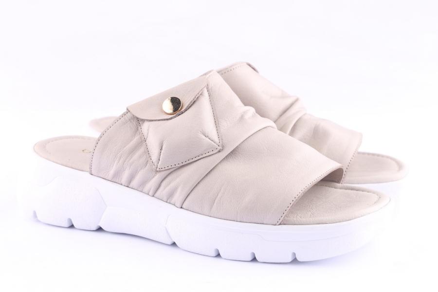 D.moro Shoes Women Leather Slippers For Summer: TAŞ-294 Silver Grey (Wholesale)