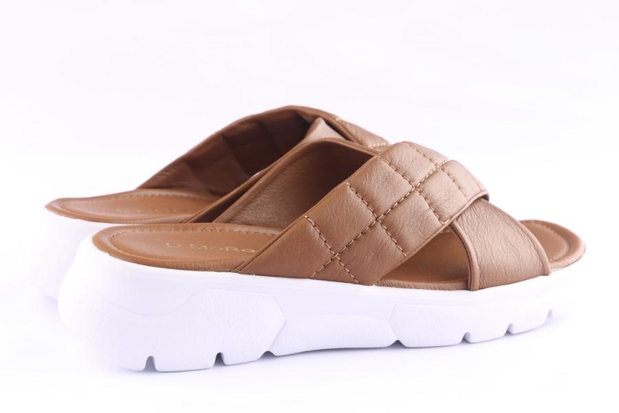 D.moro Shoes Women Leather Slippers For Summer: TAŞ-295 Brown (Wholesale)