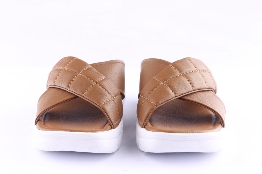 D.moro Shoes Women Leather Slippers For Summer: TAŞ-295 Brown (Wholesale)