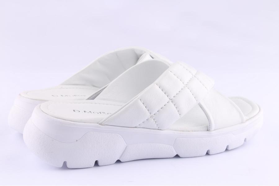 D.moro Shoes Women Leather Slippers For Summer: TAŞ-295 White (Wholesale)