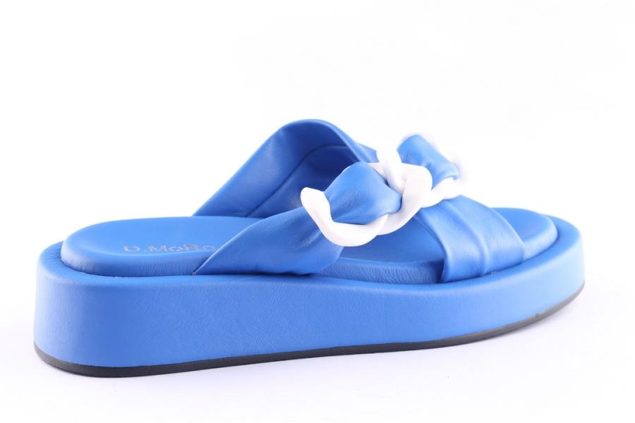 D.moro Shoes Women Leather Slippers For Summer: TAŞ-296 Blue (Wholesale)