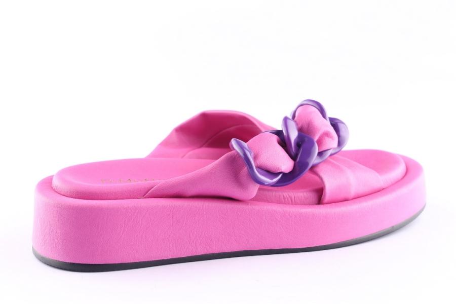 D.moro Shoes Women Leather Slippers For Summer: TAŞ-296 Fuchsia (Wholesale)