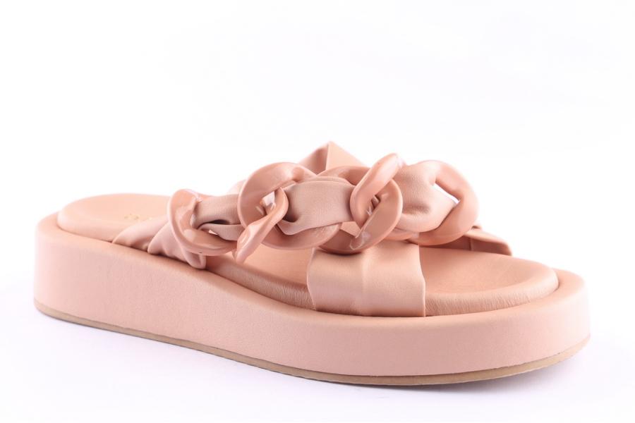 D.moro Shoes Women Leather Slippers For Summer: TAŞ-296 Powder (Wholesale)