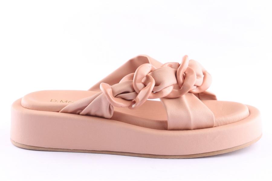 d.moro shoes Women Leather Slippers for Summer: TAŞ-296 Powder (Wholesale)
