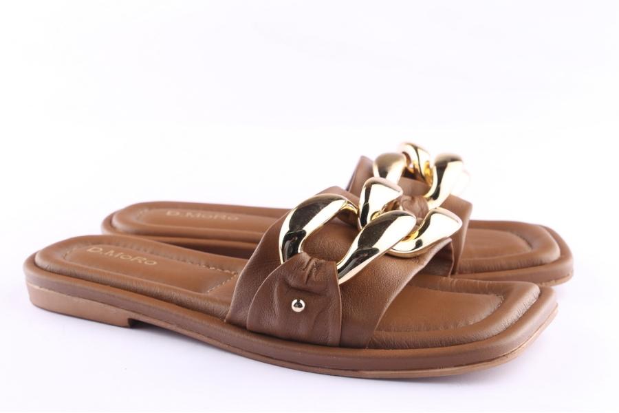 D.moro Shoes Women Leather Slippers For Summer: TAŞ-299 Brown (Wholesale)