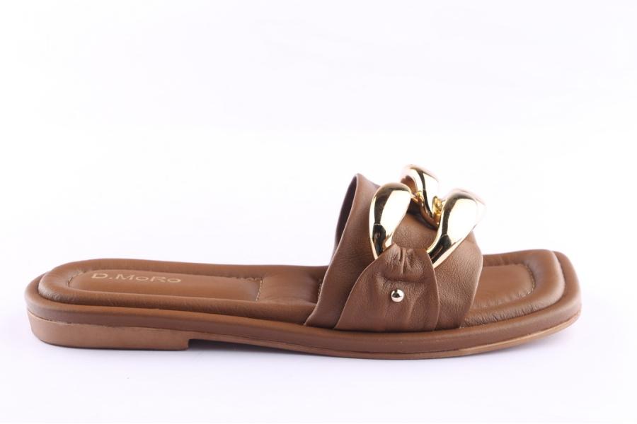 d.moro shoes Women Leather Slippers for Summer: TAŞ-299 Brown (Wholesale)