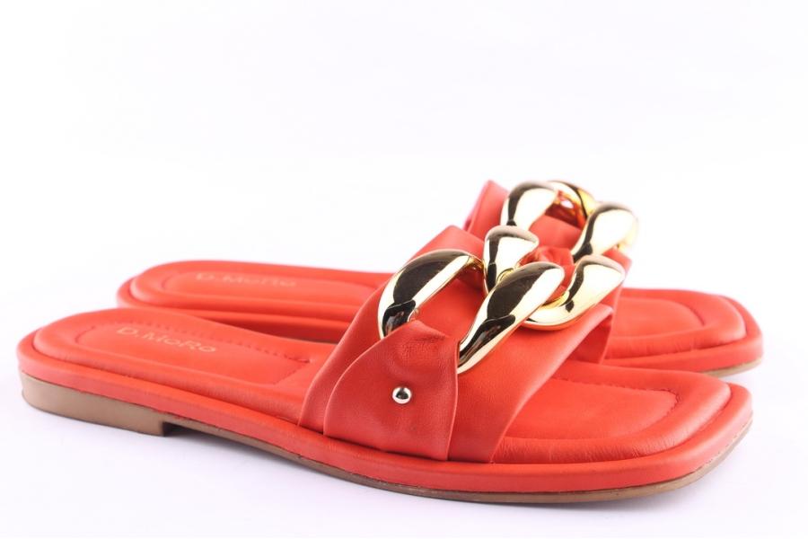 D.moro Shoes Women Leather Slippers For Summer: TAŞ-299 Red (Wholesale)