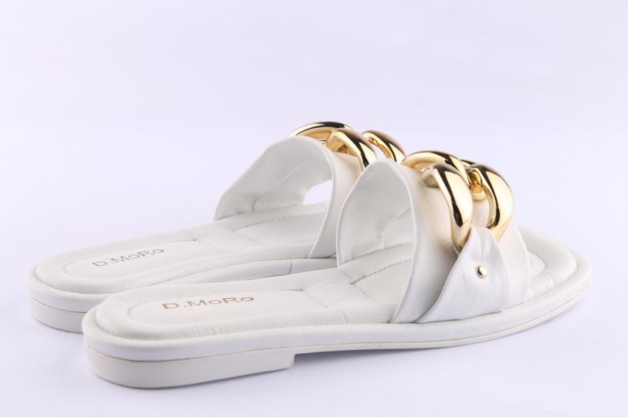 D.moro Shoes Women Leather Slippers For Summer: TAŞ-299 White (Wholesale)