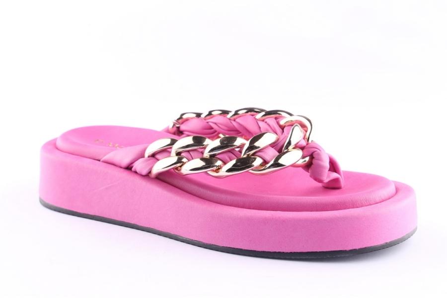 D.moro Shoes Women Leather Slippers For Summer: TAŞ-302 Fuchsia (Wholesale)