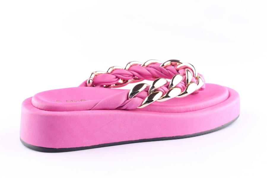 D.moro Shoes Women Leather Slippers For Summer: TAŞ-302 Fuchsia (Wholesale)
