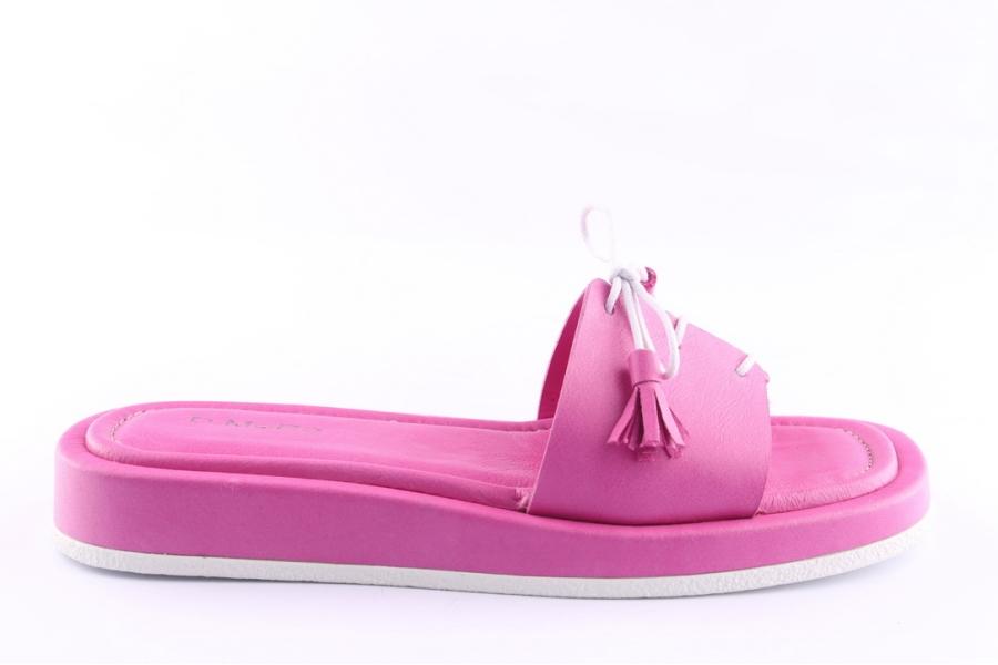 d.moro shoes Women Leather Slippers for Summer: TAŞ-335 Fuchsia (Wholesale)