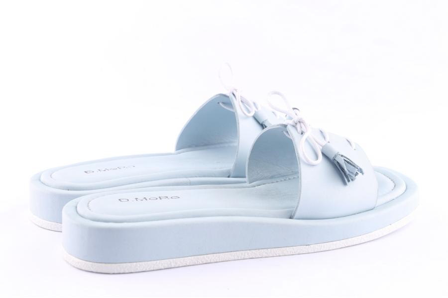 D.moro Shoes Women Leather Slippers For Summer: TAŞ-335 Ice Blue (Wholesale)
