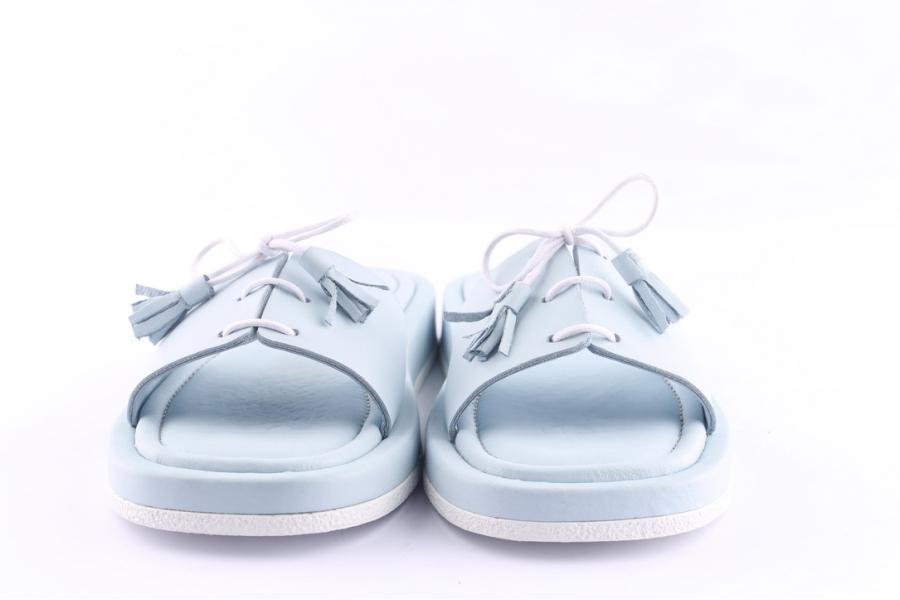 D.moro Shoes Women Leather Slippers For Summer: TAŞ-335 Ice Blue (Wholesale)
