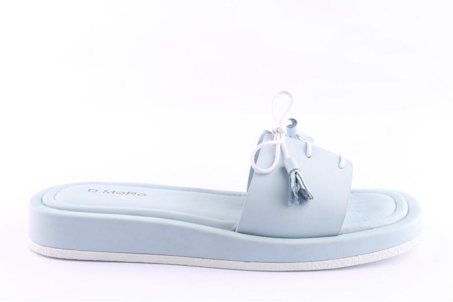 d.moro shoes Women Leather Slippers for Summer: TAŞ-335 Ice Blue (Wholesale)