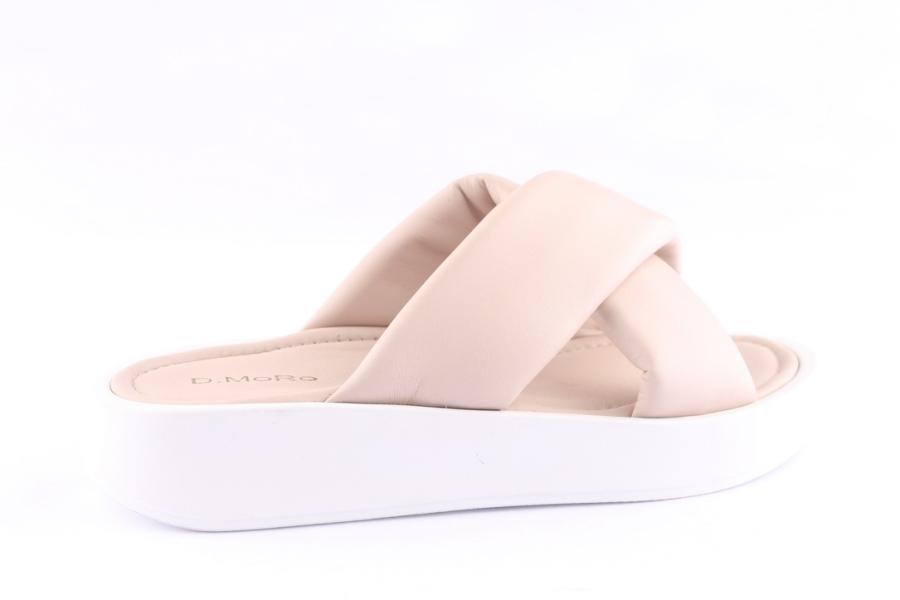 D.moro Shoes Women Leather Slippers For Summer: TAŞ-342 Beige (Wholesale)