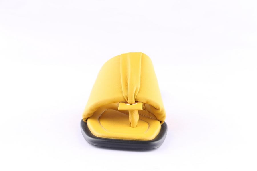 D.moro Shoes Women Leather Slippers For Summer: TAŞ-343 Yellow (Wholesale)