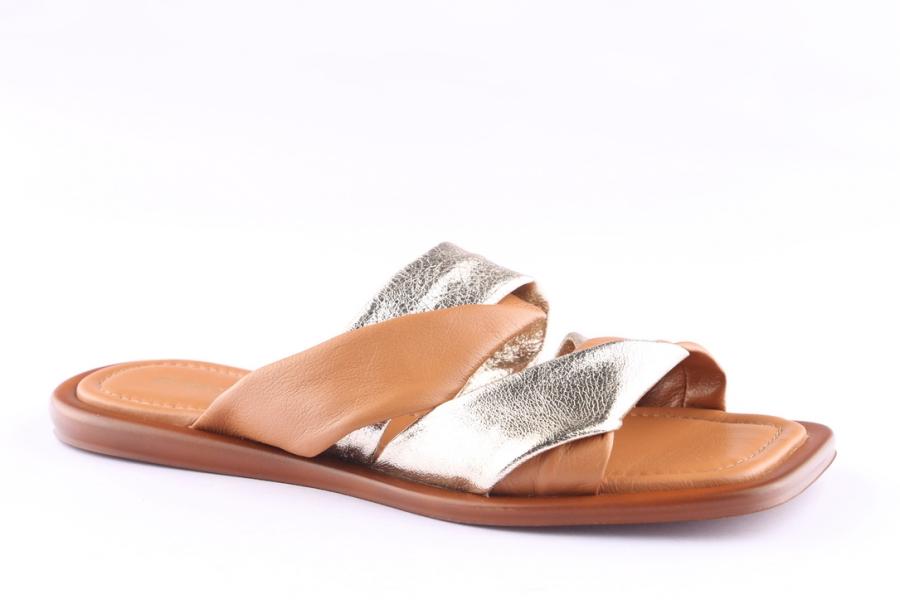D.moro Shoes Women Leather Slippers For Summer: TAŞ-344 Tan (Wholesale)