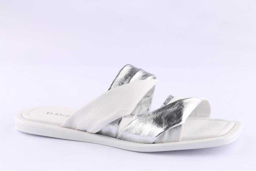 D.moro Shoes Women Leather Slippers For Summer: TAŞ-344 White (Wholesale)