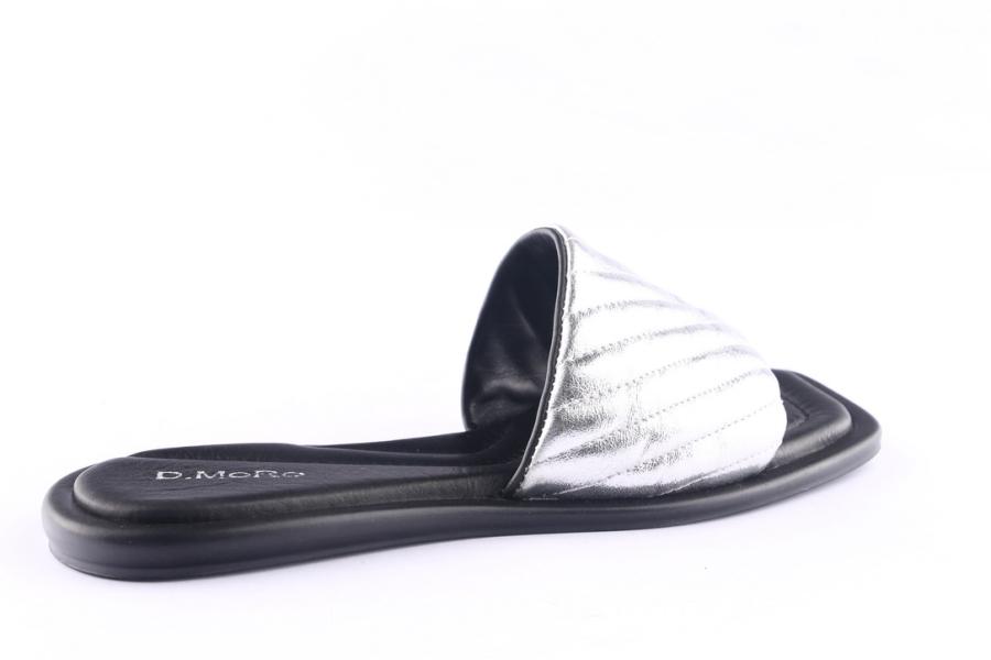 D.moro Shoes Women Leather Slippers For Summer: TAŞ-345 Silver (Wholesale)