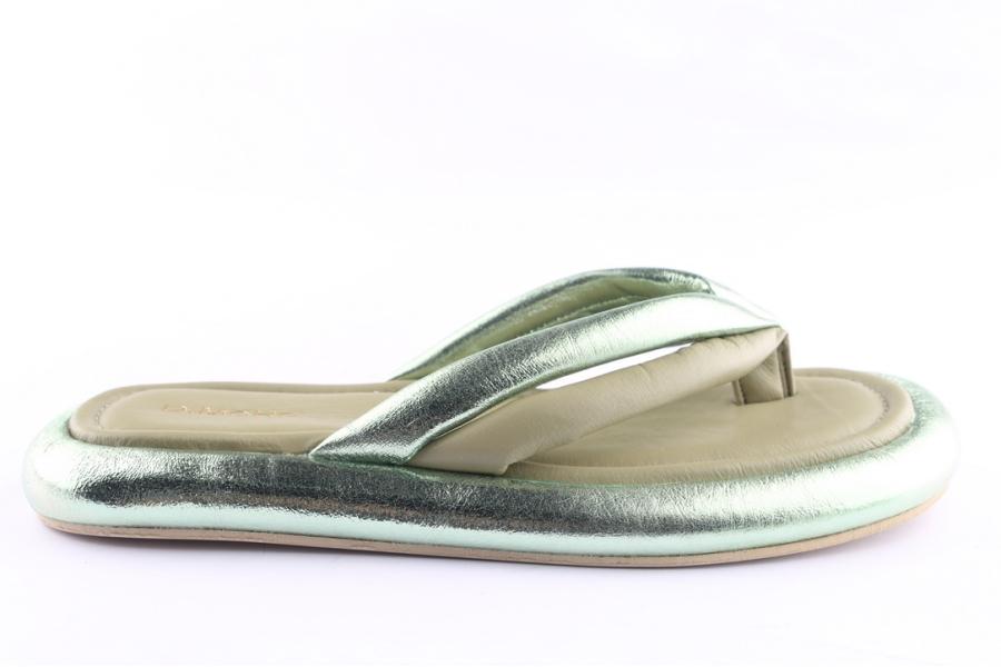 d.moro shoes Women Leather Slippers for Summer: TAŞ-347 Green (Wholesale)