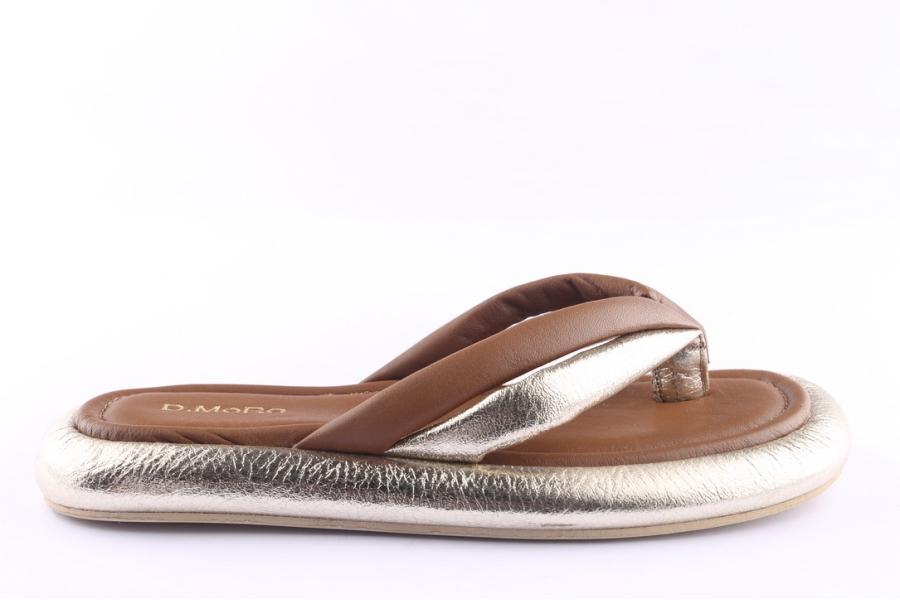 d.moro shoes Women Leather Slippers for Summer: TAŞ-347 Tan (Wholesale)