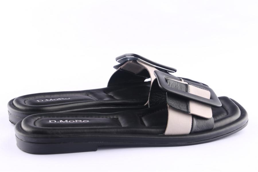D.moro Shoes Women Leather Slippers For Summer: TAŞ-349 Black (Wholesale)