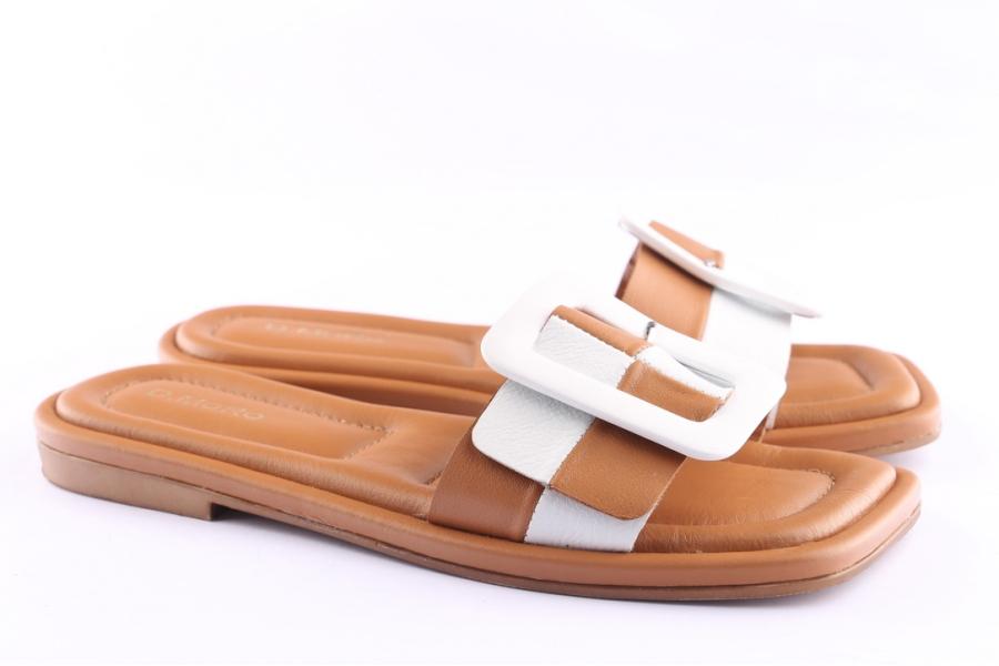 D.moro Shoes Women Leather Slippers For Summer: TAŞ-349 Tan (Wholesale)