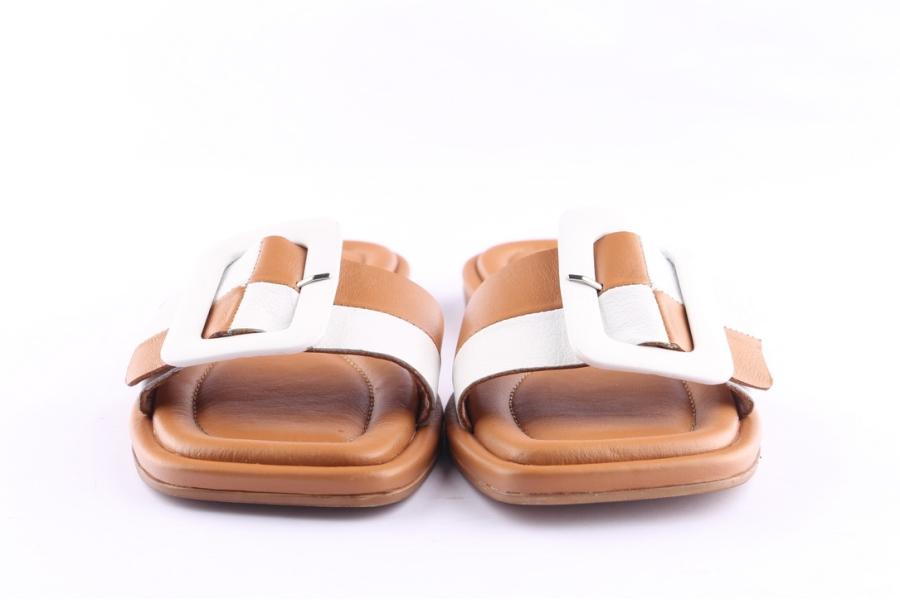 D.moro Shoes Women Leather Slippers For Summer: TAŞ-349 Tan (Wholesale)