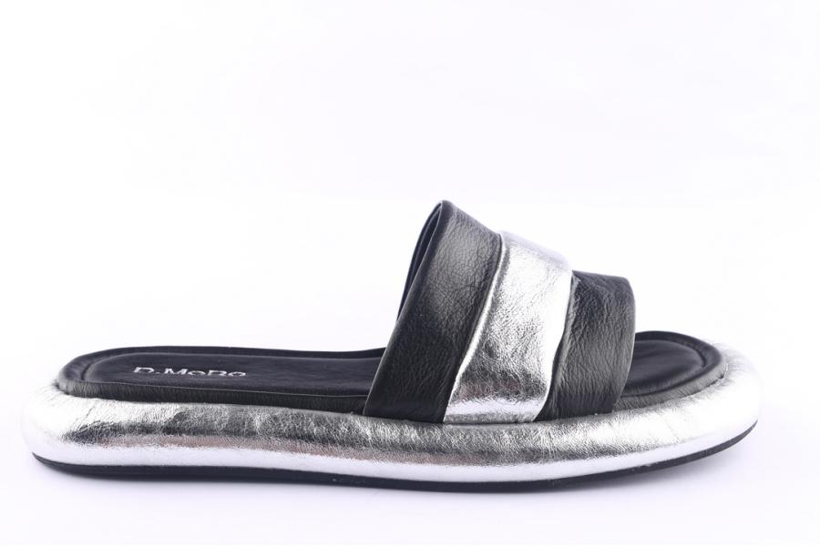 d.moro shoes Women Leather Slippers for Summer: TAŞ-351 Black (Wholesale)