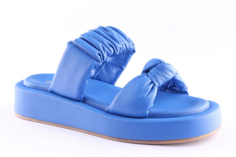 D.moro Shoes Women Leather Slippers For Summer: TAŞ-362 Blue (Wholesale)
