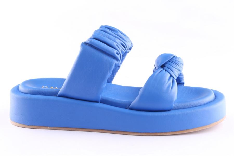 d.moro shoes Women Leather Slippers for Summer: TAŞ-362 Blue (Wholesale)