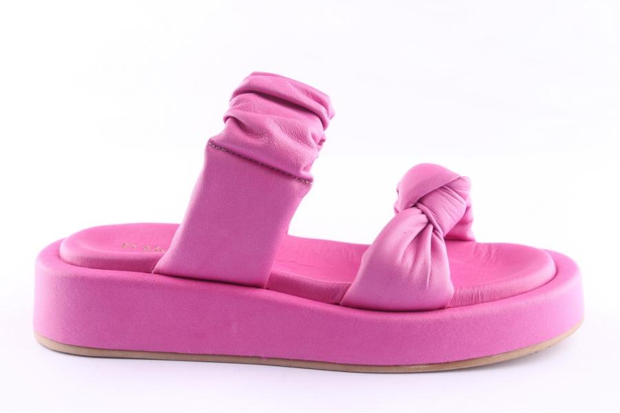 d.moro shoes Women Leather Slippers for Summer: TAŞ-362 Fuchsia (Wholesale)