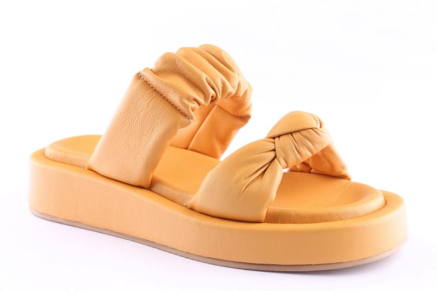 D.moro Shoes Women Leather Slippers For Summer: TAŞ-362 Orange (Wholesale)