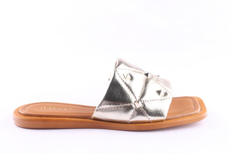 d.moro shoes Women Leather Slippers for Summer: TAŞ-364 Silver (Wholesale)