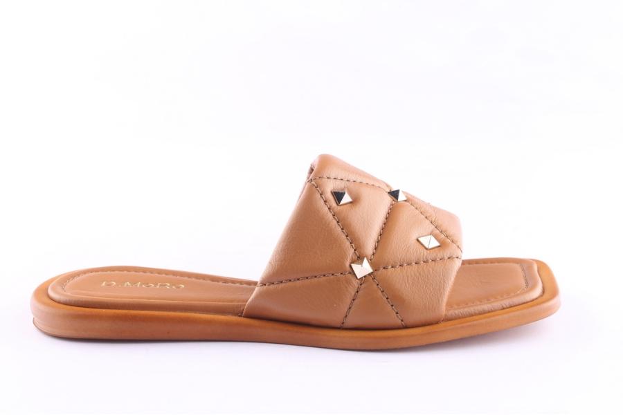 d.moro shoes Women Leather Slippers for Summer: TAŞ-364 Tan (Wholesale)