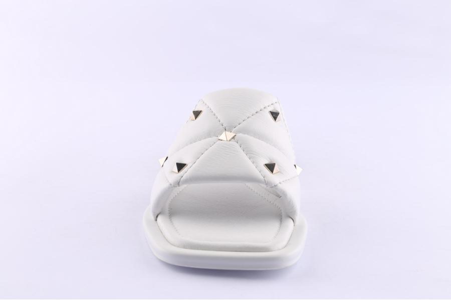 D.moro Shoes Women Leather Slippers For Summer: TAŞ-364 White (Wholesale)