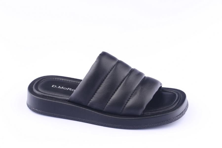 d.moro shoes Women Leather Slippers for summer: TAŞ-46 Black Leather (Wholesale)