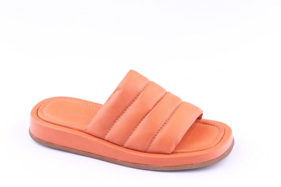 d.moro shoes Women Leather Slippers for summer: TAŞ-46 Orange Leather (Wholesale)