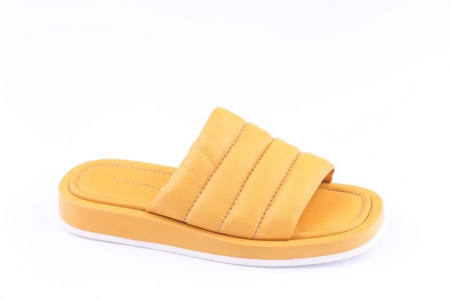 d.moro shoes Women Leather Slippers for summer: TAŞ-46 Yellow Leather (Wholesale)