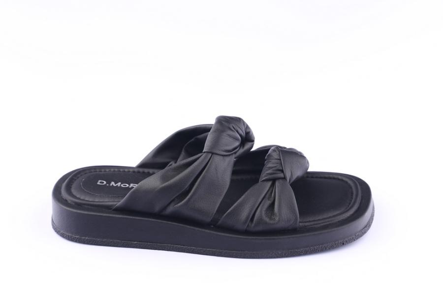 d.moro shoes Women Leather Slippers for summer: TAŞ-53 Black Leather (Wholesale)