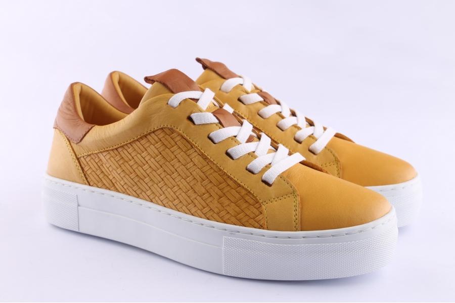 D.moro Shoes Women Leather Sneakers For Summer: 20060 Yellow (Wholesale)