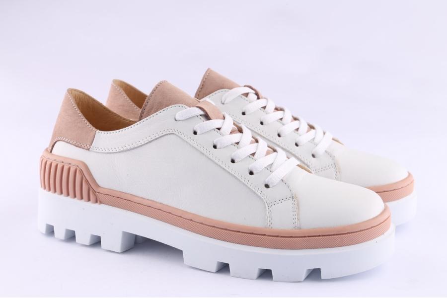 D.moro Shoes Women Leather Sneakers For Summer: 250005 White (Wholesale)