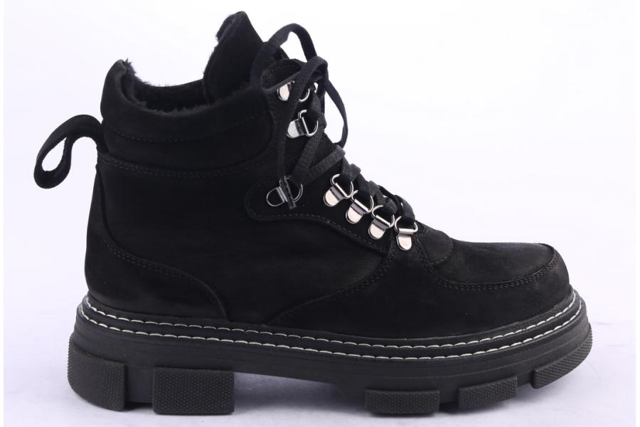 d.moro shoes Women nubuck leather Ankle Boots for Winter: 20612 Black (Wholesale)