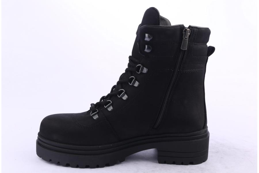 D.moro Shoes Women Nubuck Leather Ankle Boots For Winter: 252C Black (Wholesale)