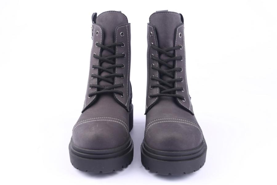 D.moro Shoes Women Nubuck Leather Ankle Boots For Winter: 252E Grey (Wholesale)